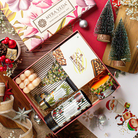 Myra Veda's Limited-Edition LARGE CHRISTMAS   Sweetness Hamper - Ensemble of 5