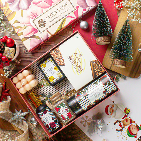 Myra Veda's LIMITED-EDITION LARGE CHRISTMAS Heritage Hamper - Ensemble of 4