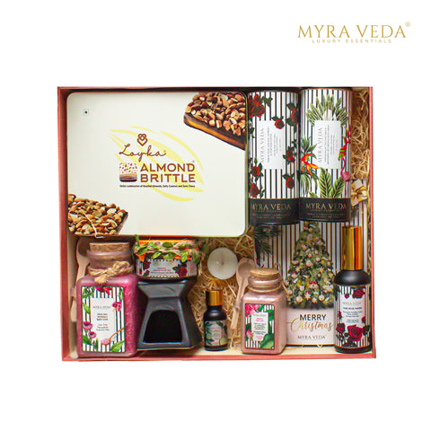 "Myra Veda's LIMITED-EDITION EXTRA-LARGE CHRISTMAS Pamper Hamper - Ensemble of 8 "