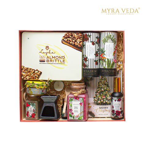 Myra Veda's LIMITED-EDITION EXTRA-LARGE CHRISTMAS Self-Care Heritage Hamper - Ensemble of 8