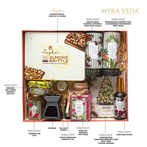 Myra Veda's LIMITED-EDITION EXTRA-LARGE CHRISTMAS Self-Care Heritage Hamper - Ensemble of 8