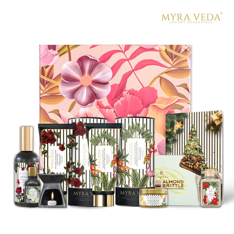 Myra Veda's LIMITED-EDITION EXTRA-LARGE CHRISTMAS Radiance Hamper - Ensemble of 8