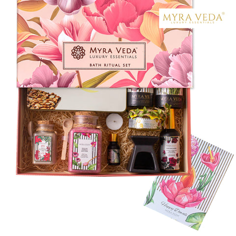 Myra Veda's Limited-Edition EXTRA-LARGE DIWALI  'LUXURY ESCAPE' Pamper Hamper - Ensemble of 8