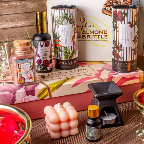 Myra Veda's Limited-Edition EXTRA-LARGE DIWALI 'LUXURY ESCAPE' Hamper of Luminicense - Ensemble of 7