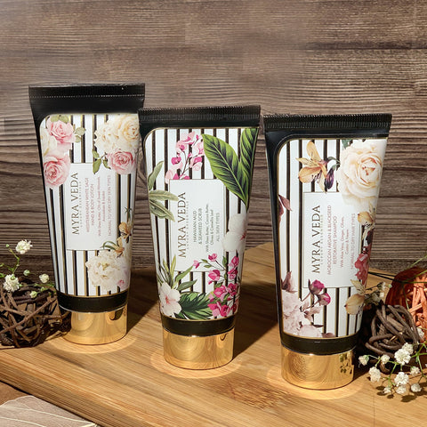 Radiance Lock Combo : 
Hawaiian Mud Scrub + Mediterranean Lotion + Moroccan Argan Shampoo