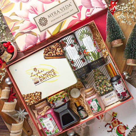 "Myra Veda's LIMITED-EDITION EXTRA-LARGE CHRISTMAS Pamper Hamper - Ensemble of 8 "