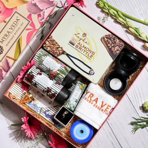 EXTRA-LARGE #MYRAkhi CELEBRATION GIFT HAMPER for Bhai-Bhabhi - PACK OF 8