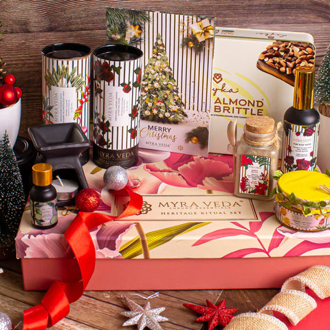 Myra Veda's LIMITED-EDITION EXTRA-LARGE CHRISTMAS Radiance Hamper - Ensemble of 8