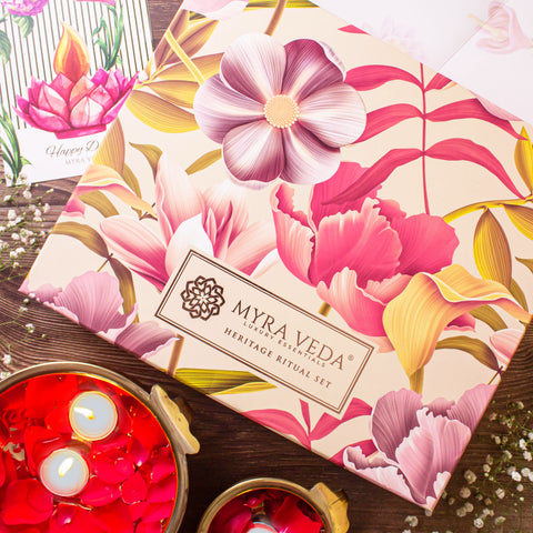 Myra Veda's Limited-Edition EXTRA-LARGE DIWALI  'LUXURY ESCAPE' Pamper Hamper - Ensemble of 8