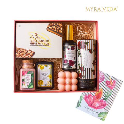 Myra Veda's Limited-Edition LARGE DIWALI  LUXURY ESCAPE' Heritage Hamper - Ensemble of 4