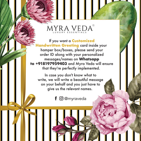 Myra Veda Wellness Gift Hamper with Sugar-free Chocolate.
